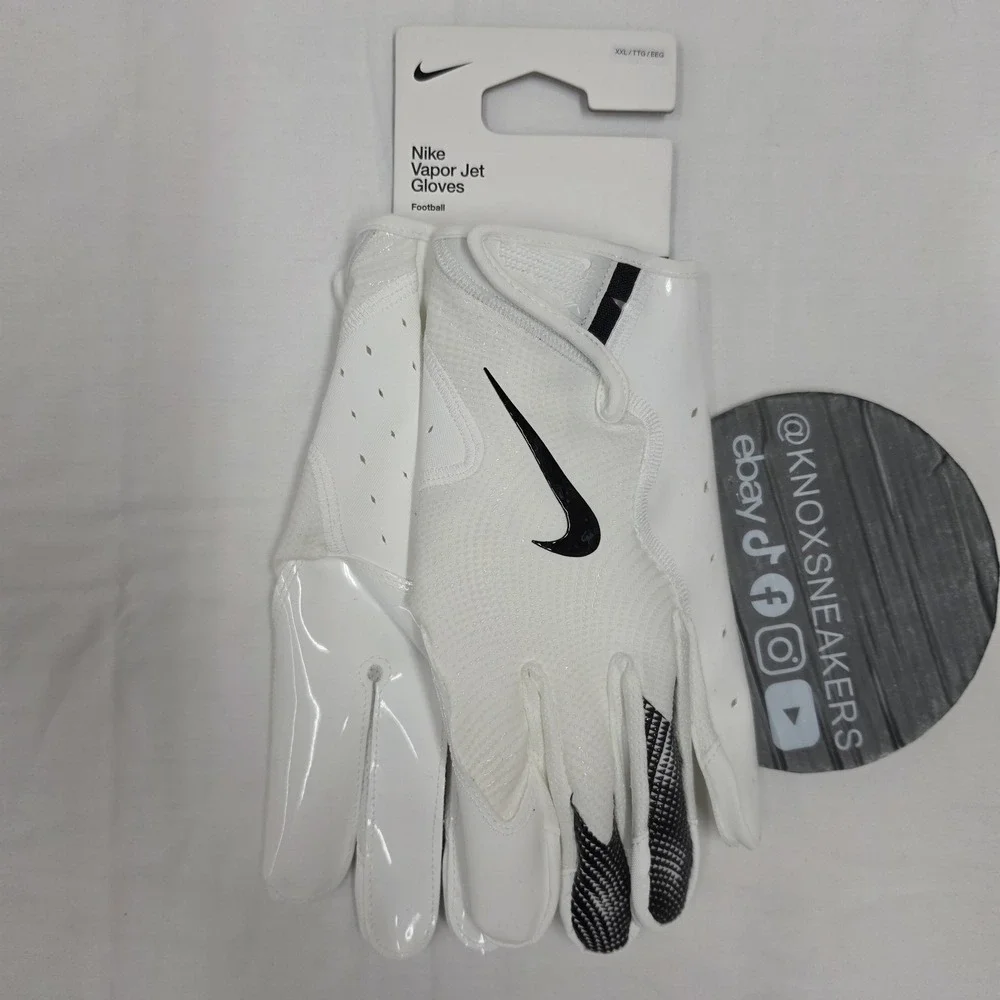 Nike Vapor Jet Football Gloves White Black Men's Size XXLarge